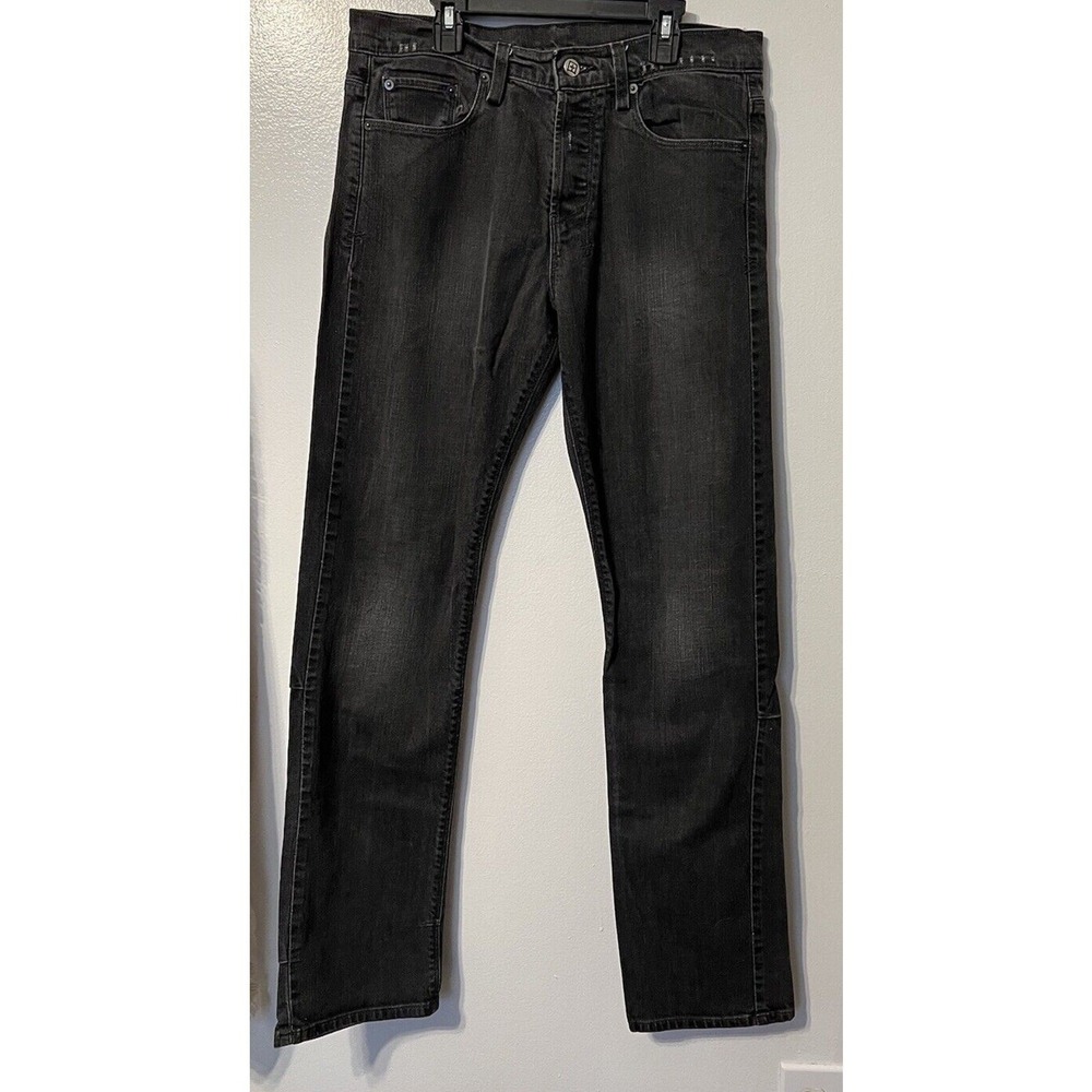 Tsubi mens jeans Distressed Light Black Designer 34x32‎ Button Fly Grunge Hiphop
